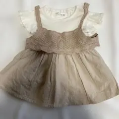 mamaraku ビスチェ風フリルトップス 80