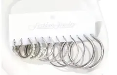 シルバーフープピアス6ペアセット