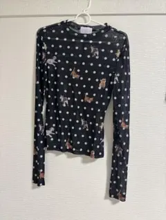 Y2K SYNAPSE FACTORY ドット シアーTシャツ