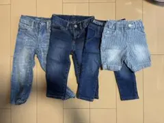 GAP等キッズ服 100cm デニムパンツ４点セット