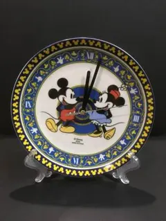 ミッキーマウスプレミアム陶器製絵皿時計