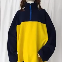 used Lサイズ ノーティカ ハーフジップ フリース プルオーバー