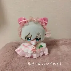 ぬい服　天使の羽スタイピンク　ネコ耳ヘッドドレス