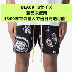 《当日発送可》ミニマル mnml ペイズリーニットショーツ ハーフ ブラック　S