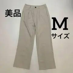 SHEIN シーイン　ワイドパンツ　クリーム　Mサイズ　ゆったり　オフィス