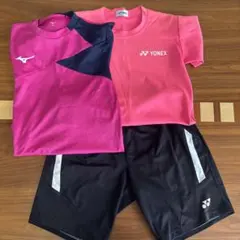 ヨネックス、ミズノTシャツ2枚ヨネックスハーフパンツ1枚140サイズ