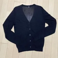 ユニクロ　ライトVネックカーディガン黒 L