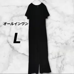 プリティガーデン オールインワン 半袖 ワイド L 黒 ポリエステル お出かけのサムネイル