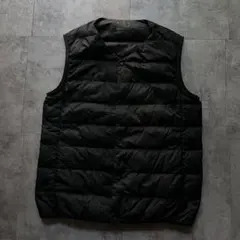 無印良品 軽量ダウンベスト ブラック MUJI ノーカラー Sサイズ