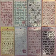 正規品　サンリオmini ボンボンドロップシール　8種　コンプリート