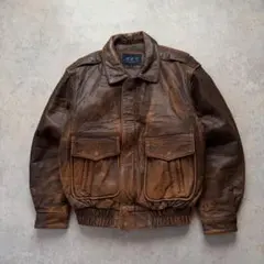 A-2 レザージャケット フライトジャケット ブラウン
