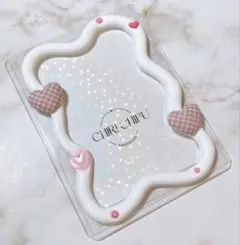 【Ｂ品】ホイップデコ　トレカケース　硬質ケース y2k ピンク　白　チェック柄