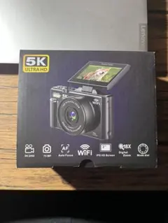 UHD 5K デュアルレンズデジタルカメラ 予備バッテリー2個 望遠レンズ