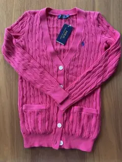【新品未使用】ポロ ラルフ・ローレン ピンク カーディガン XS