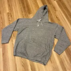 希少 70s 80s ラッセル 金タグ 無地 パーカー USA製 グレー L