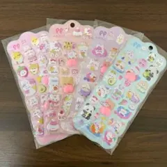 4枚セット　おしりぷにぷにシール　３Dシール　マシュマロシール　シール交換