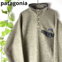 希少カラー✨パタゴニア シンチラスナップT グレー×グリーン ポルトガル製