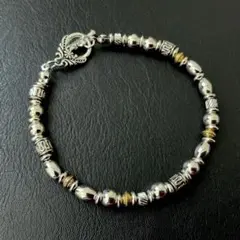 【039】インディアンジュエリー　ナバホ　ブレスレット　シルバービーズ