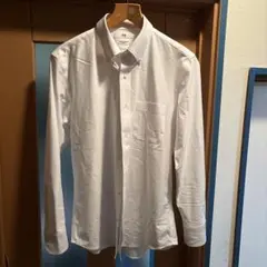 UNIQLO ノンアイロンスリムフィット ホワイトシャツ L