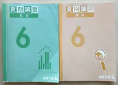 四谷大塚『予習シリーズ』夏期講習テキスト 社会・理科 6年　セット