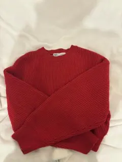ZARA レッドニットセーター Sサイズ