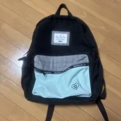 チェック柄ポケット付きリュック