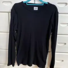 EDWIN リブ　長袖Tシャツ　トップス　カットソー　M 黒　ブラック