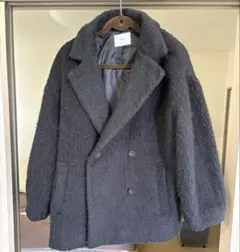 ダークグレー ダブルブレストコート Fサイズ