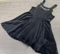 【ポンポネット　120cm 】ベロアジャンパースカート #28323