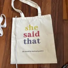 2026年最新】she said that トートバッグの人気アイテム - メルカリ