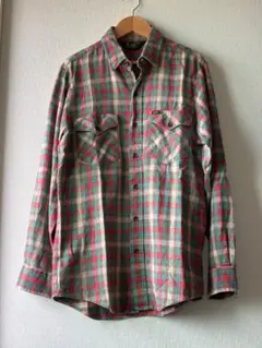 希少 USA製 70s Lee チェック柄 フランネル 長袖シャツ ヴィンテージ