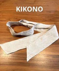 ベージュ リネン　ヘアバンド　ヘアターバン 約90cm