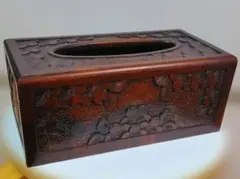 軽井沢彫り　ティッシュボックスのサムネイル