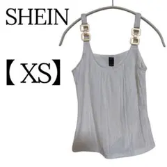 1点物✨SHEIN【 XS】 ホワイト タンクトップ スタイリッシュ オシャレ夏