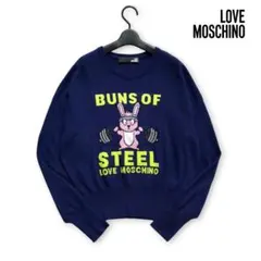 LOVE MOSCHINO ニット・セーター レディース LOVE MOSCHINO GRAY SWEATER SKI Red SEQUINS Womens Long Sleeve 44