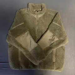 オリーブ フリースジャケット THREE STRIPES