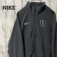 NIKE ナイキ ソフトシェルジャケット グレー ロゴ刺繍 トラックジャケット