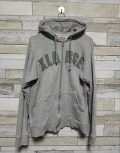 XLARGE グレー ジップアップパーカー