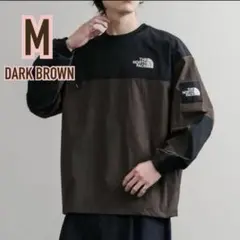 韓国限定】アルバニークルーネック XL＊アルバニークルーネック　カーキ　黒＊ロンT＊ノースフェイス＊韓国限定 ブラウン ノースフェイス ロンT 黒 トップス