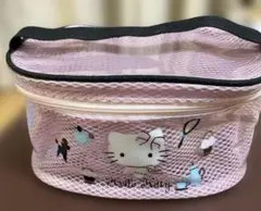 Hello Kitty メッシュポーチ バニティポーチ中型ピンク