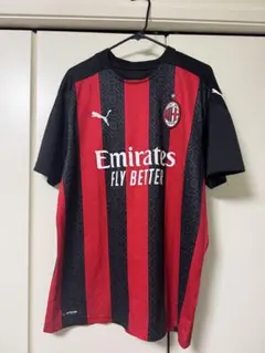 AC Milan Puma シャツ 赤黒 ストライプ