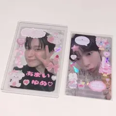 韓国 トレカケースデコ mering トレカケース スリーブデコ シール ピンク