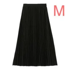 GU/ジーユー プリーツミディスカート ブラック 黒 M