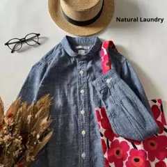 c616＊ Natural Laundry ちび丸襟 コットンシャツのサムネイル