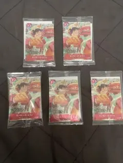 新品未開封　モンキー・D・ルフィ：モスバーガー P-080 5枚セット