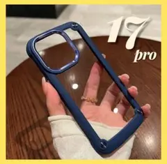 iPhone 17pro ネイビー スマホケース シリコン カバー ハードケース