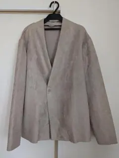 ZARA ノーカラージャケット ベージュ EUR S