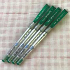 ぺんてる ボールペン ハイブリッド Hybrid 緑 キャップ式 廃盤 ペン回しのサムネイル