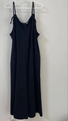 GU ジーユー キャミソールコンビネゾン ブラック M ワイド サロペット　黒