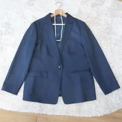 美品■アンタイトル■サイズ３L■ウォシャブル・テーラードジャケット■ネイビー